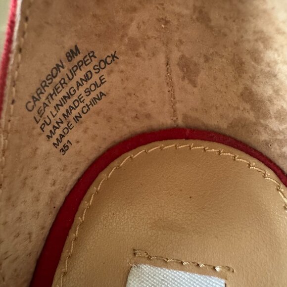 Steve Madden Carrson Red Suede Block Heel Sandals | Size 8 | NWOT - Picture 16 of 16